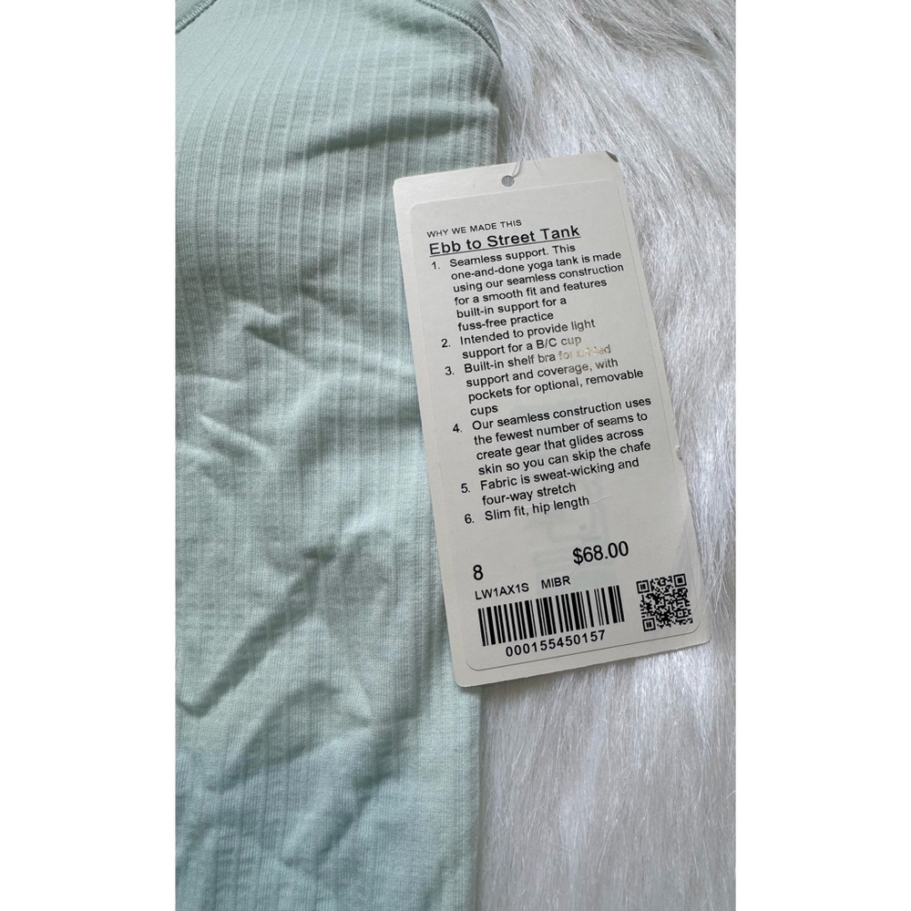 NWT Lululemon Ebb to Street Tank Top Mint Breeze 💗 - Picture 3 of 8